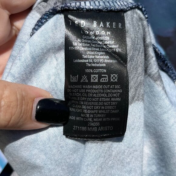 Ted Baker London Aristo Regular Fit Floral Print T Shirt Size 5 / US XL - Picture 6 of 10